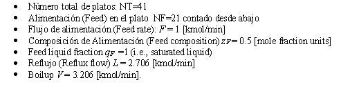 condiciones nominales