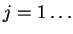 $ j=1 \ldots $