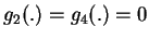 $ g_2(.)=g_4(.)=0$