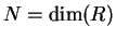 $N=\textrm{dim}(R)$